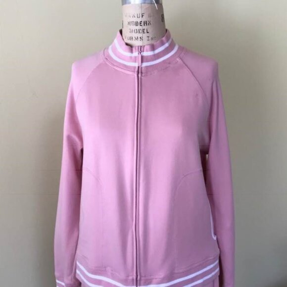 Anne Klein Pink Track Sport Set SZ L - Picture 1 of 6